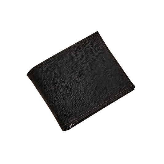 Leatherette Bill Fold, Black 4.5" X 3.75"
