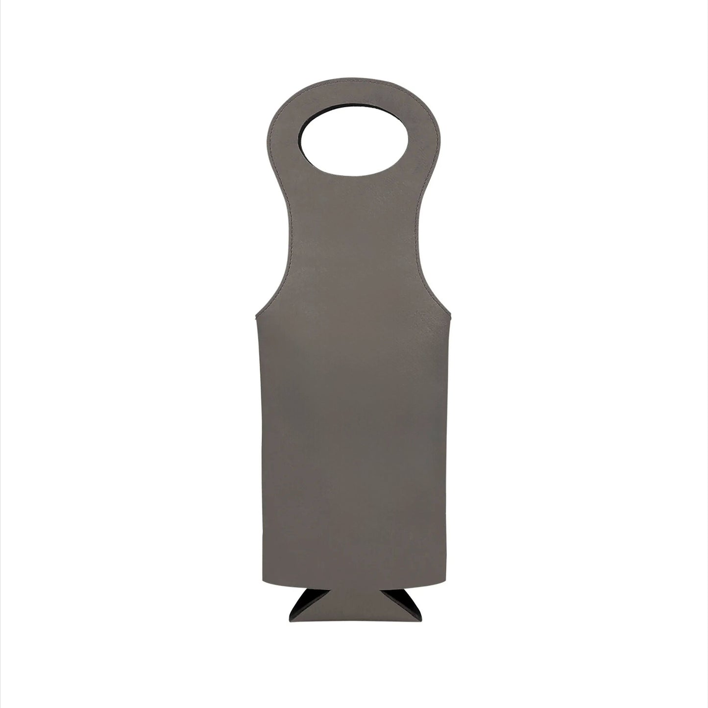 Leatherette Wine Holder in Grey - 14.5"