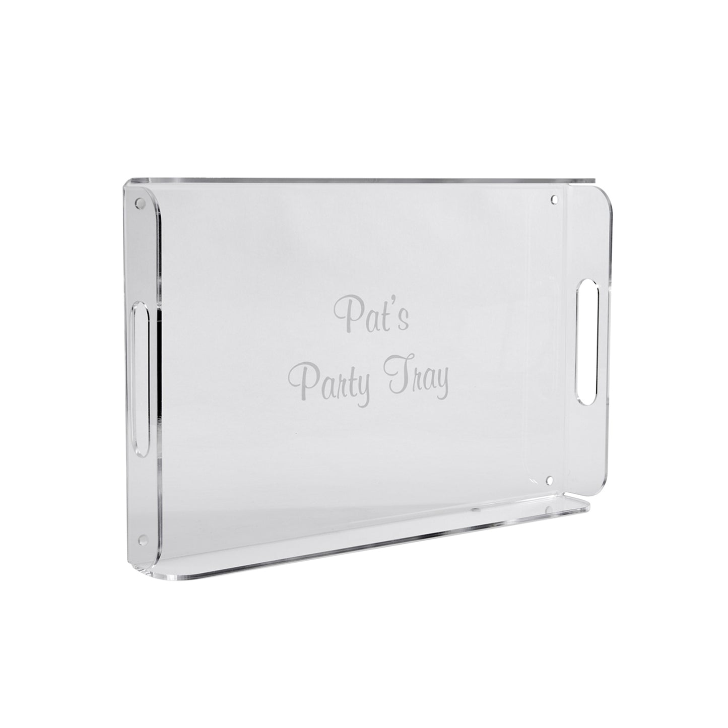 Acrylic Handled Tray - 16.5" x 10.5"
