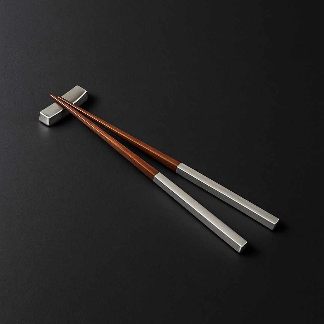 Pr 9" Chopsticks W/rect Rest Np