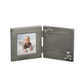 Hinged Baby Frame with Teddy Bear Design - 3" x 3" Photo