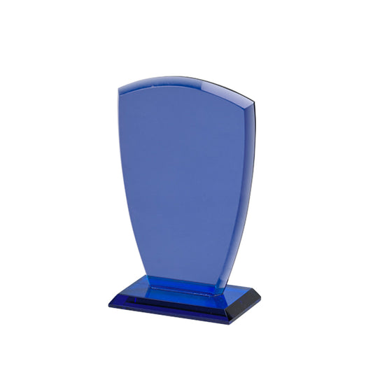 Large Cobalt Shield Trophy, 8.5"