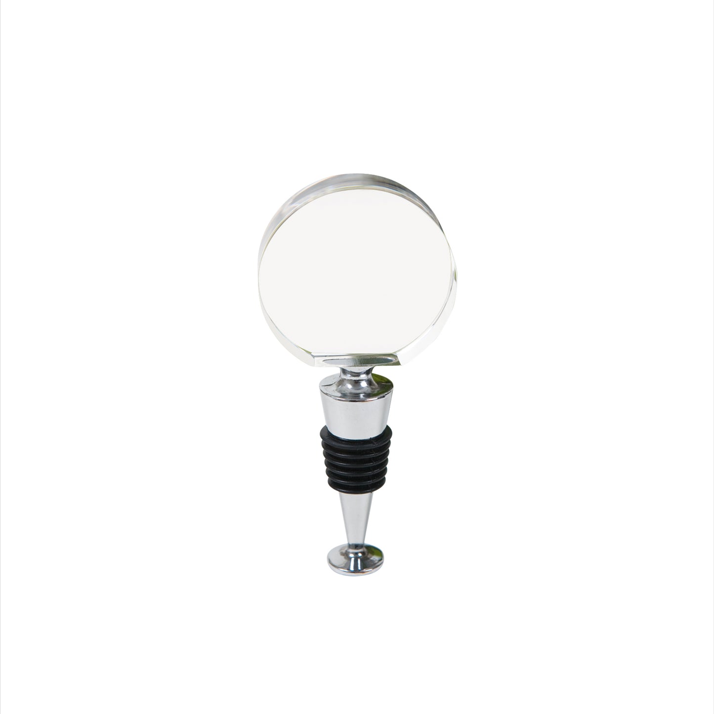 Round Optic Crystal Wine Bottle Stopper