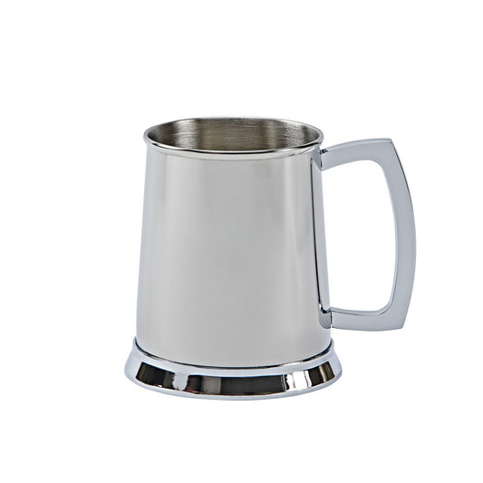 Stainless Steel Tankard with Bright Polished Finish - 20 oz