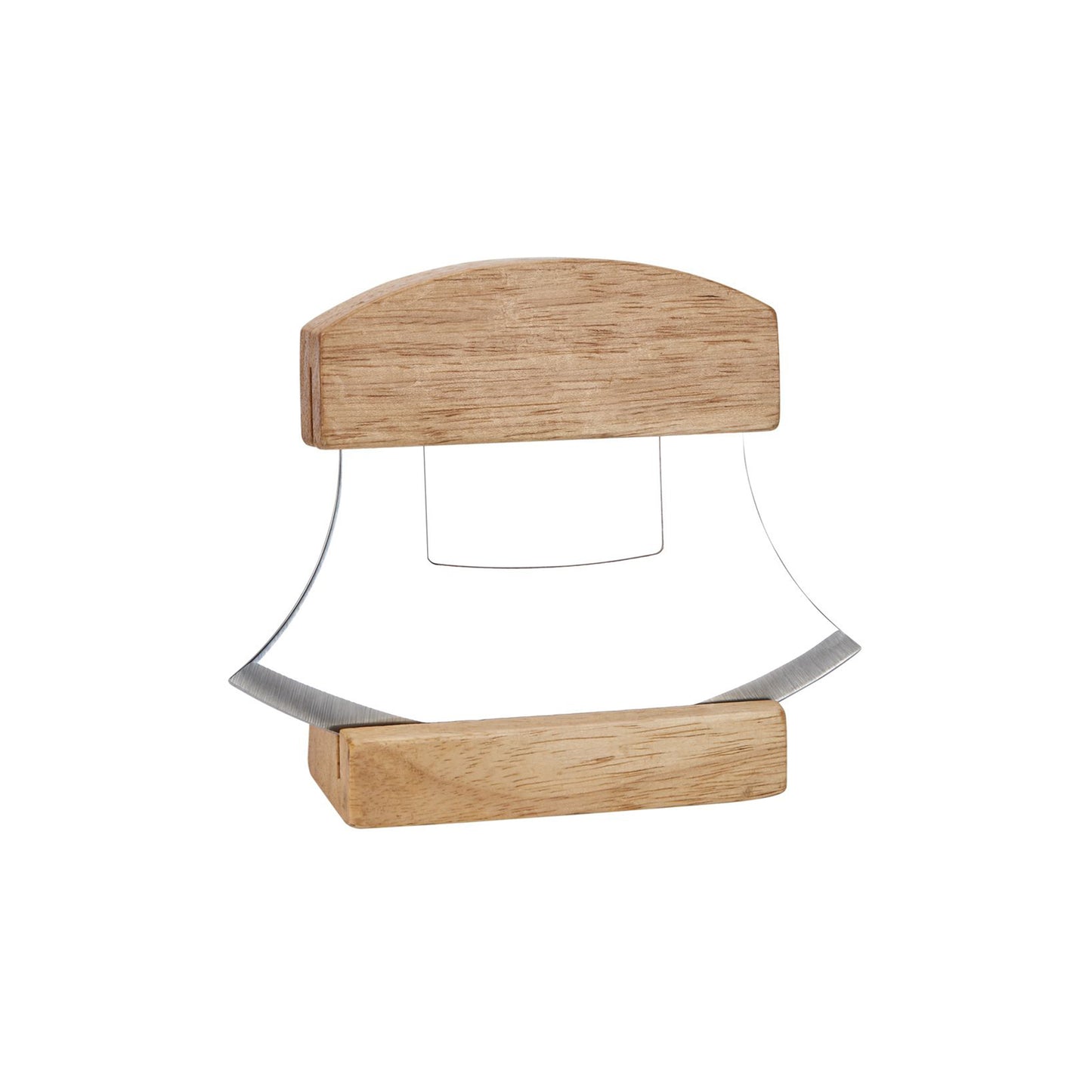 Stainless Steel Ulu Knife with Wood Handle & Stand