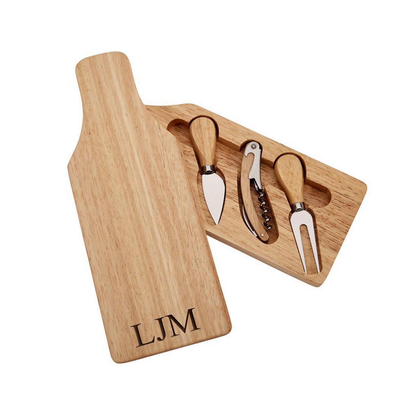 Wine Bottle-Shaped Cheese Board & Tool Set