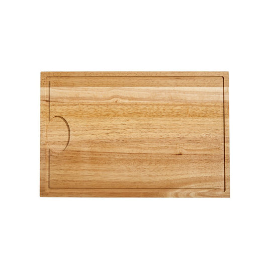Rubberwood Cutting Board with Well - 18" x 12"