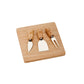 Rubberwood Cheese Cutting Board Set with 3 Tools