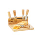 Rubberwood Magnetic Cheese Board Set with 5 Tools