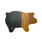 Black Marble and Acacia Wood Pig Board