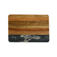 Black Marble and Acacia Wood Rectangle Board
