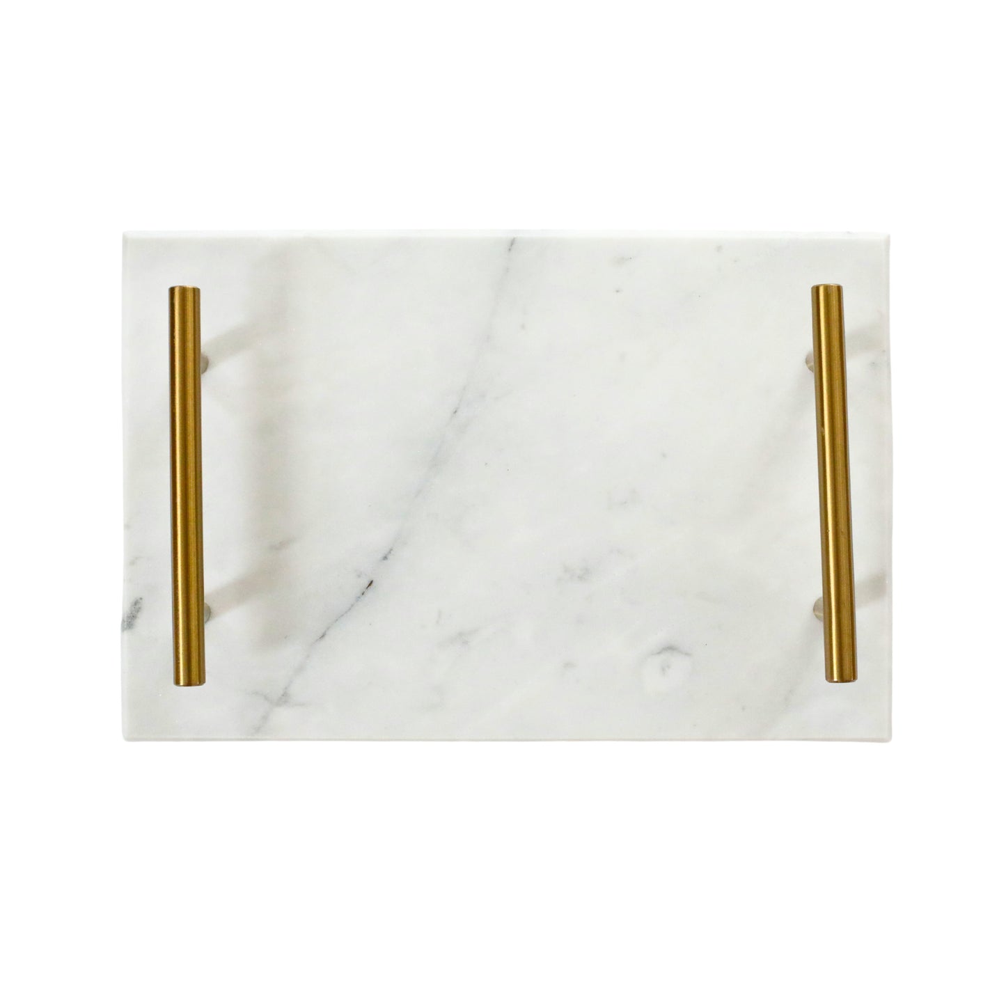 White Marble Board with Gold Handles