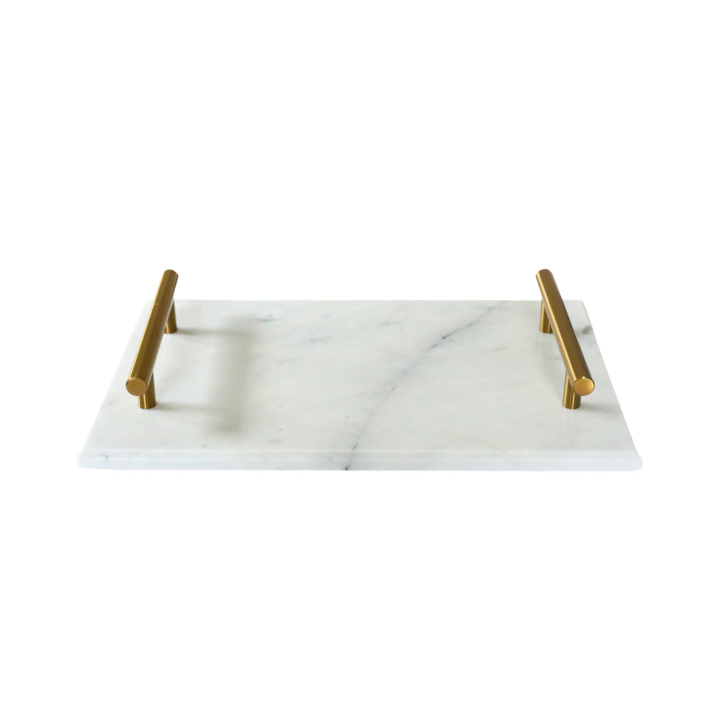 White Marble Board with Gold Handles