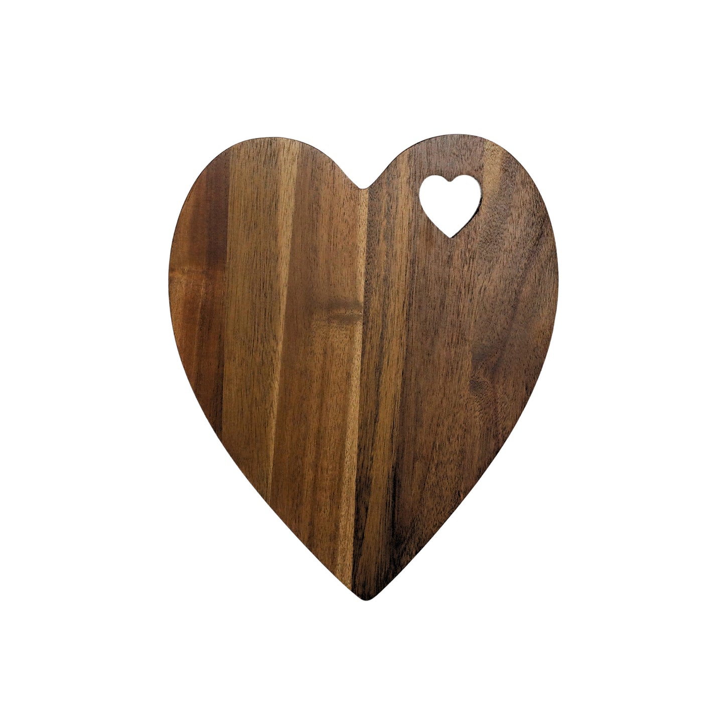 Heart Shaped Acacia Wood Board - 9.75" x 12"