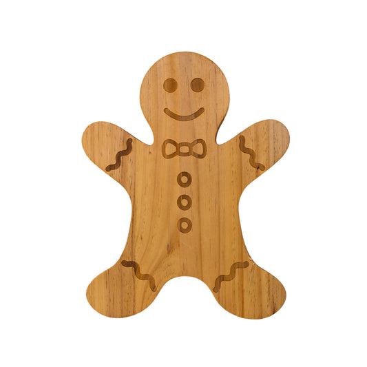 Gingerbread Man Pine Wood Board - 15" x 11.5"