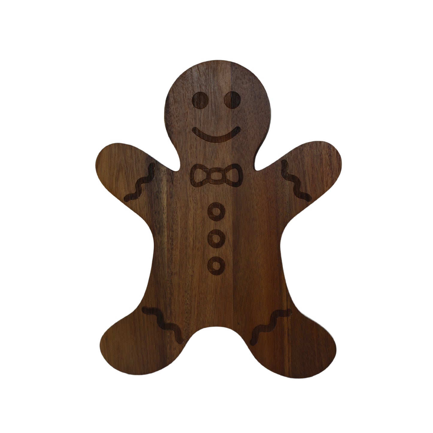 Gingerbread Man Acacia Wood Board - 15" x 11.5"