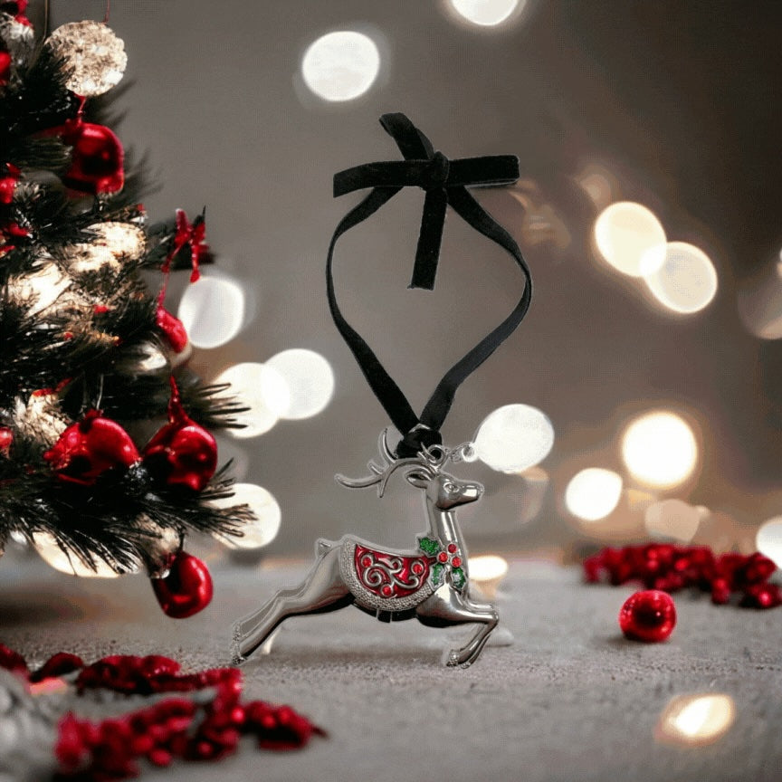 3D Reindeer Ornament with Engraving Tag
