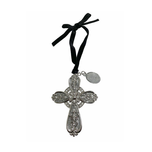 3D Cross Ornament with Engraving Tag