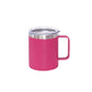 12 Oz Stainless Steel Travel Mug with Handle - Hot Pink