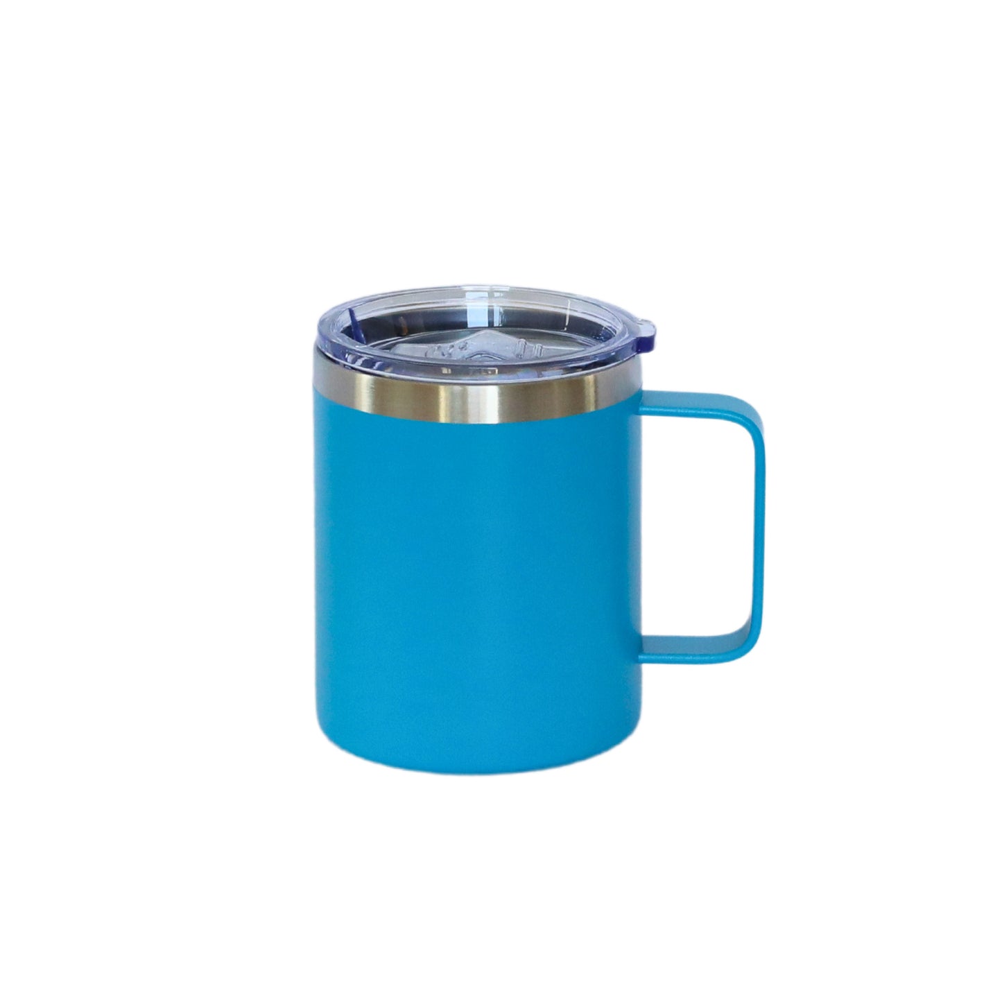 12 Oz Stainless Steel Travel Mug with Handle - Blue