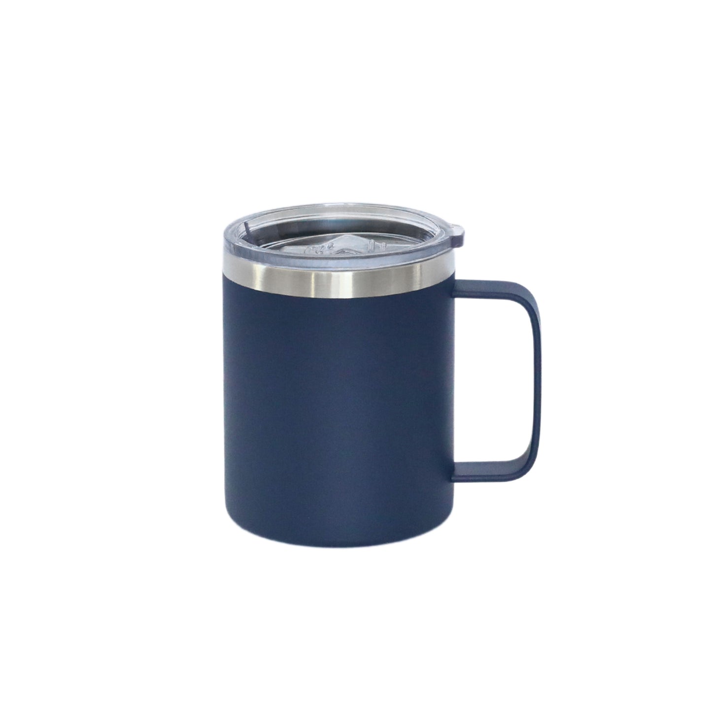 12 Oz Stainless Steel Travel Mug with Handle - Navy