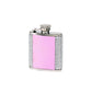 Pink Paneled White Crystal Flask - 2.5 oz