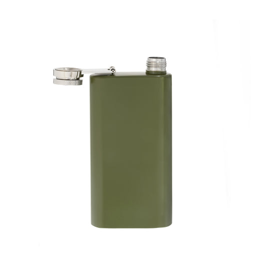 6 oz Stainless Steel Green Pocket Flask