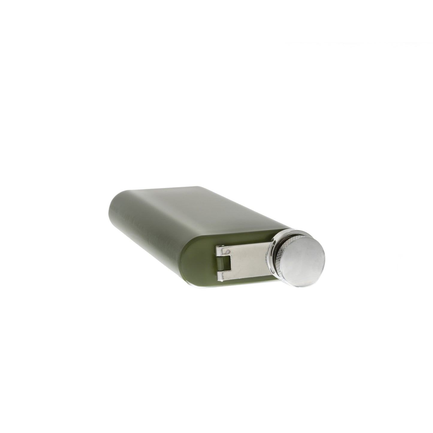 6 oz Stainless Steel Green Pocket Flask