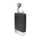 8 oz Black Stainless Steel Flask with Silver Bottom