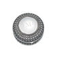Silverplated Round Antique-Style Box with Beaded Detail, 4.5"