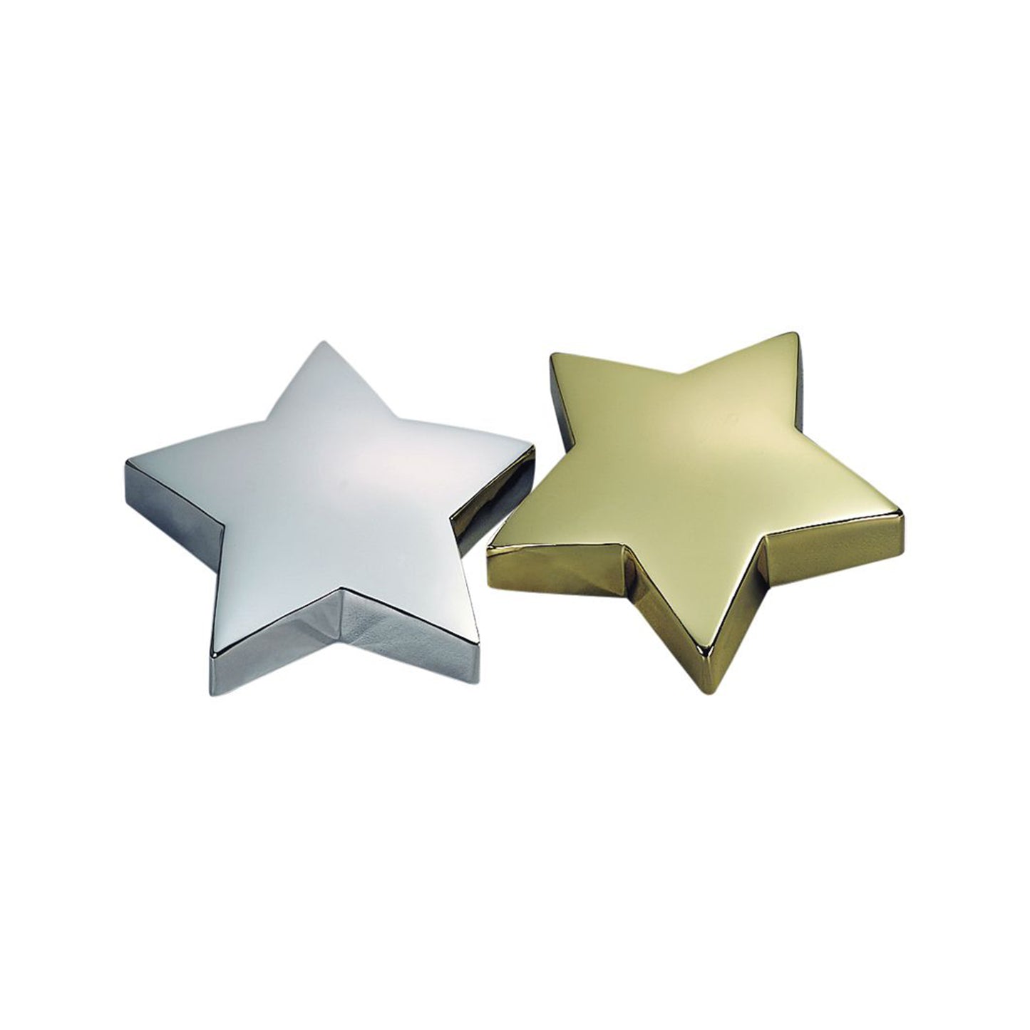 Star Shaped Paperweight in Brass Plate