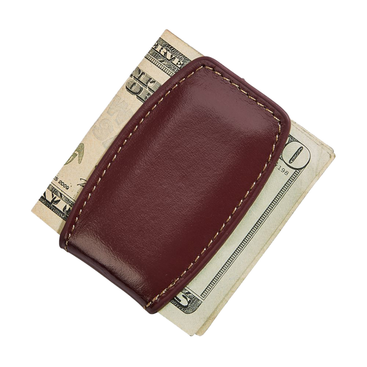 Brown Leather Money Clip