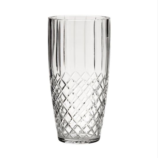 Crystal Linear Vase With Medallion Ii Pattern, 12" X 6"