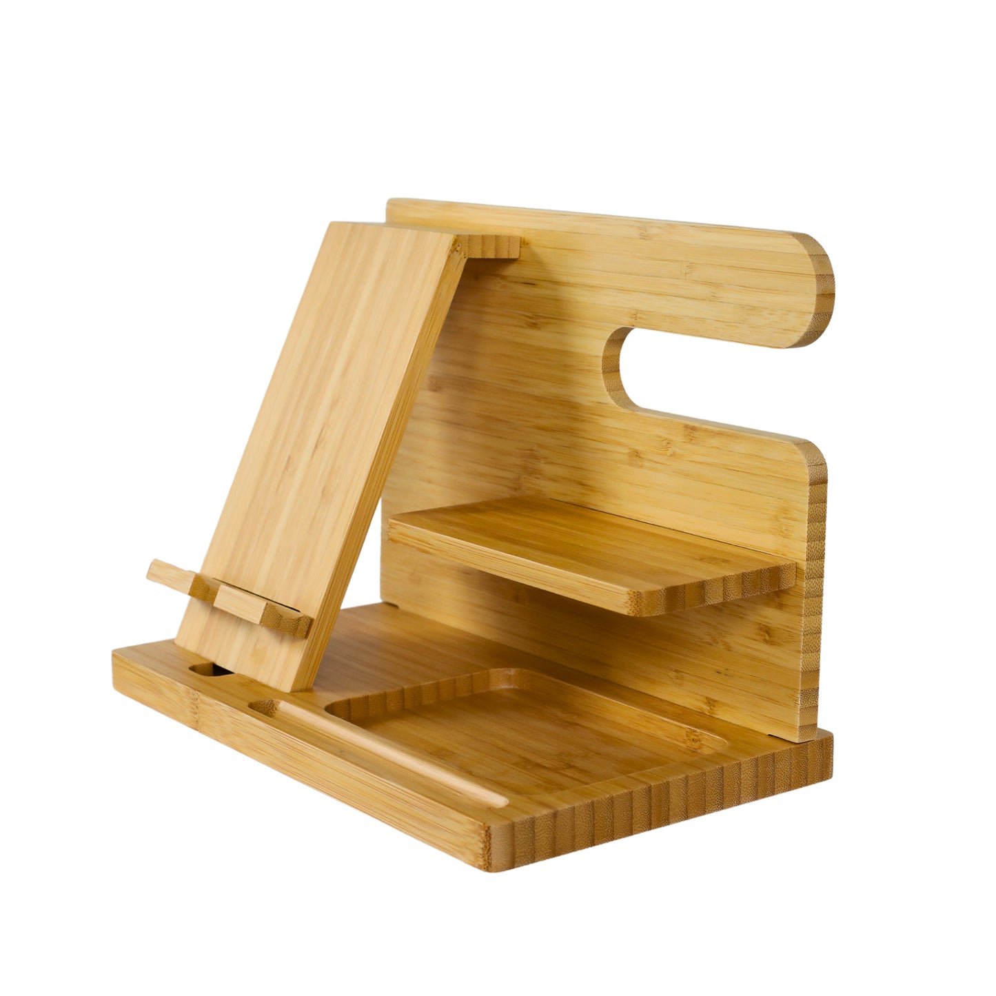 Light Wood Charging Shelf/Valet
