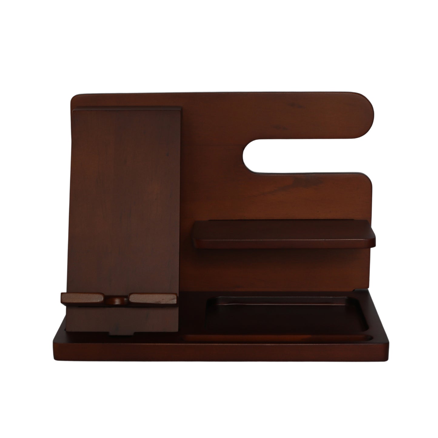 Dark Wood Charging Shelf/Valet