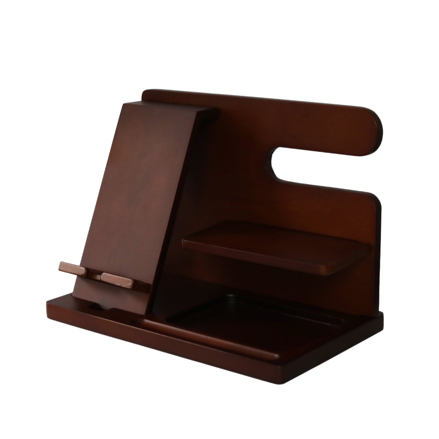 Dark Wood Charging Shelf/Valet