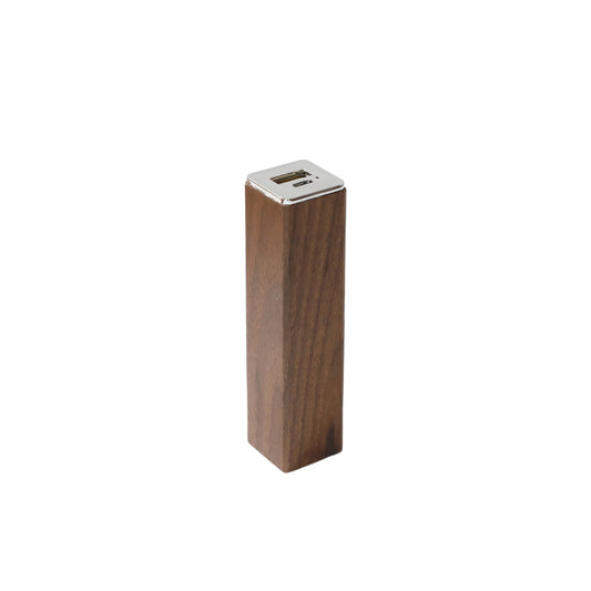 Square Tube Walnut Power Bank Charger