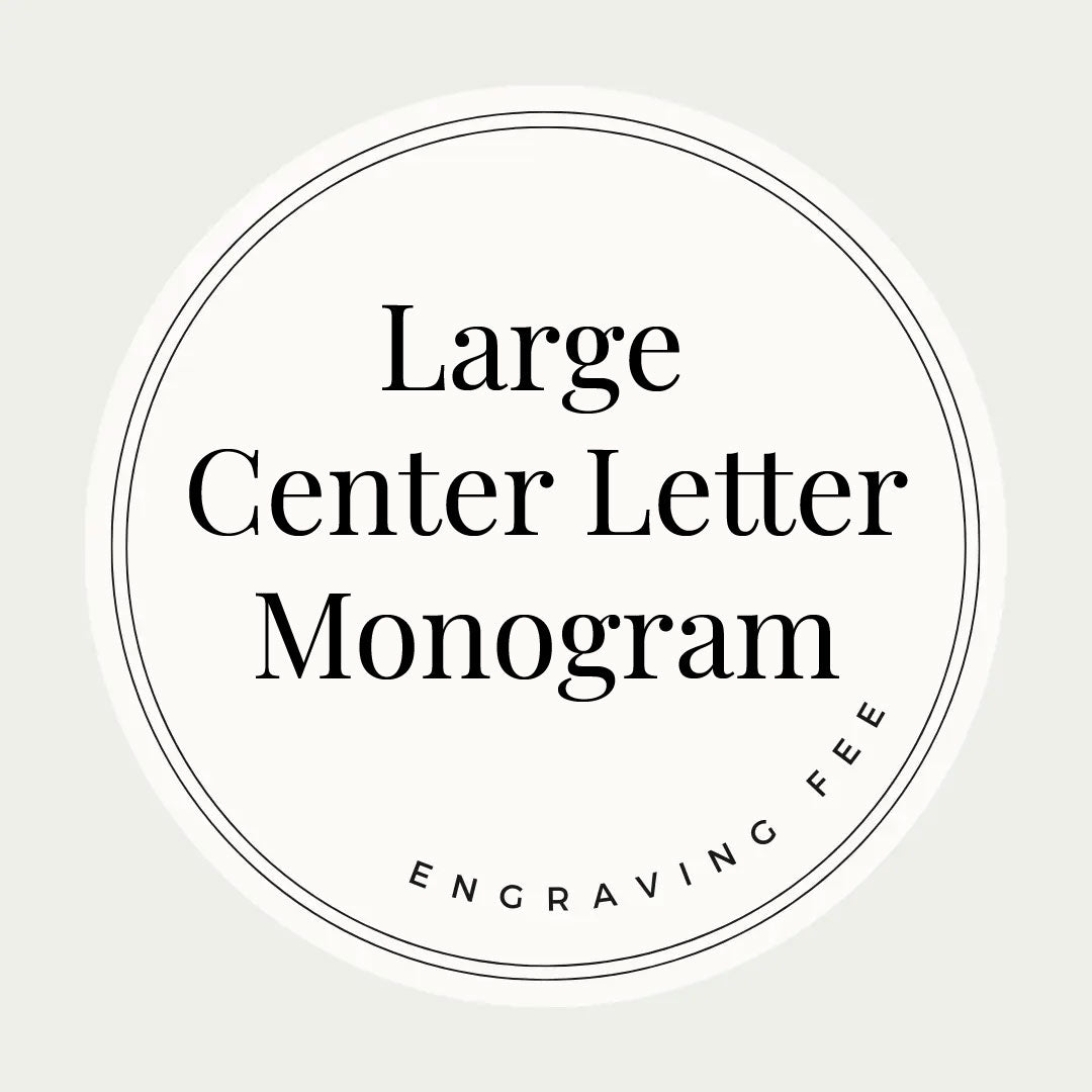 Large Center Letter Monogram Engraving
