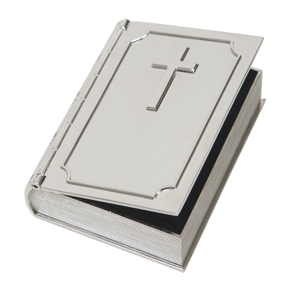 Book Shaped Box With Cross On Cover