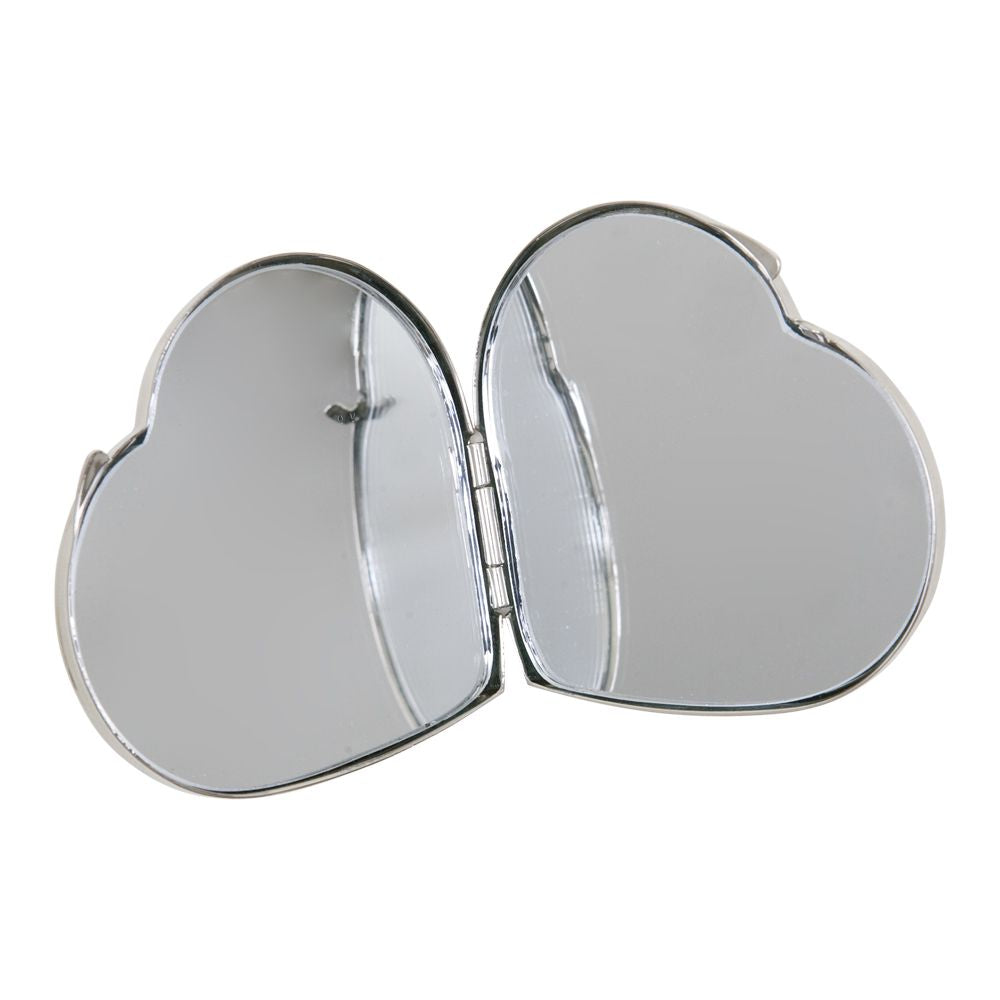 Heart Compact W/crystals, Np 2 3/8