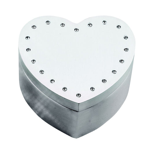 Heart Box With Crystals In Lid