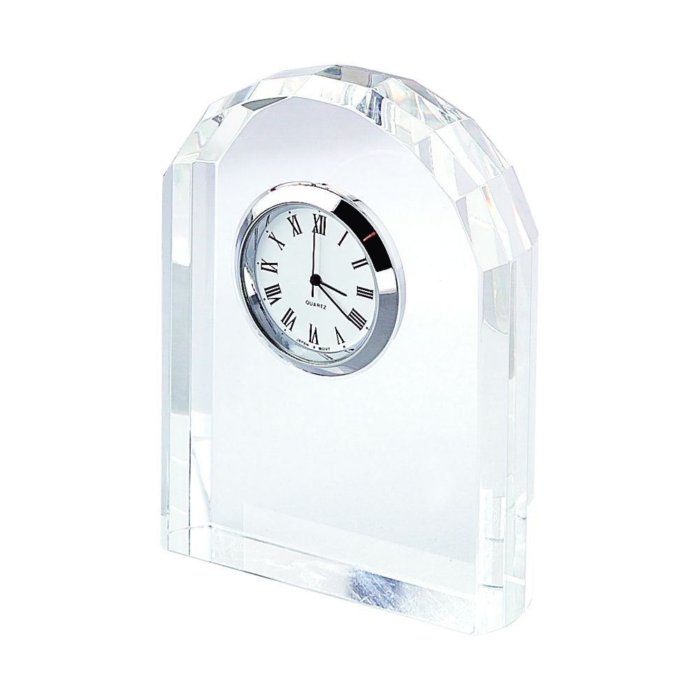 Optic Crystal Arched Clock