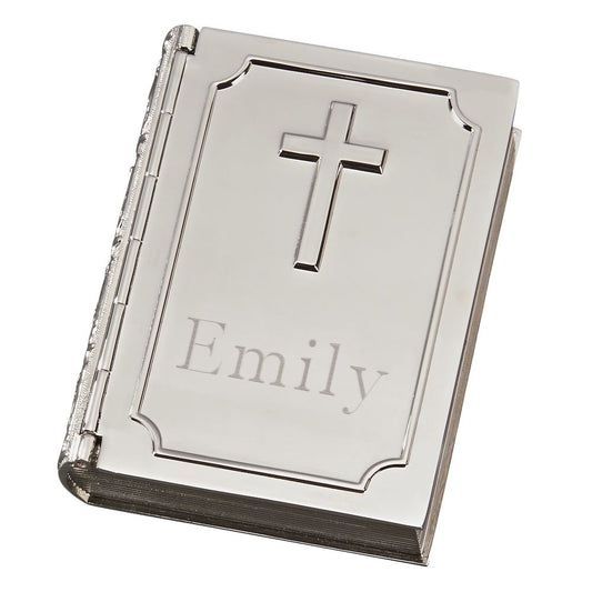 Book Shaped Box With Cross On Cover