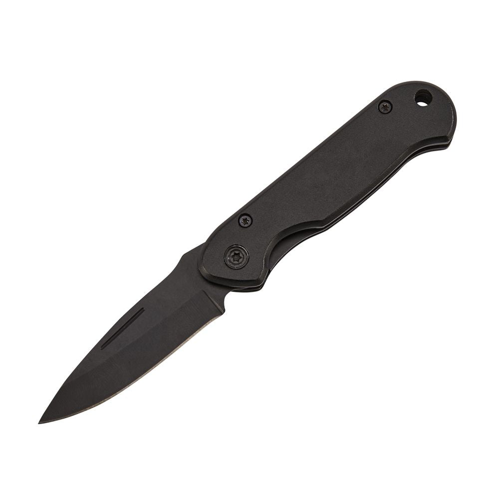 All Black Locking Pocket Knife 3.5" L Closed