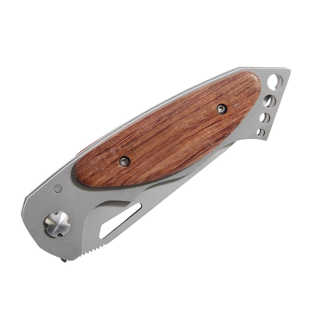 Ss Locking Pocket Knife W/wood Handle 4.625" L