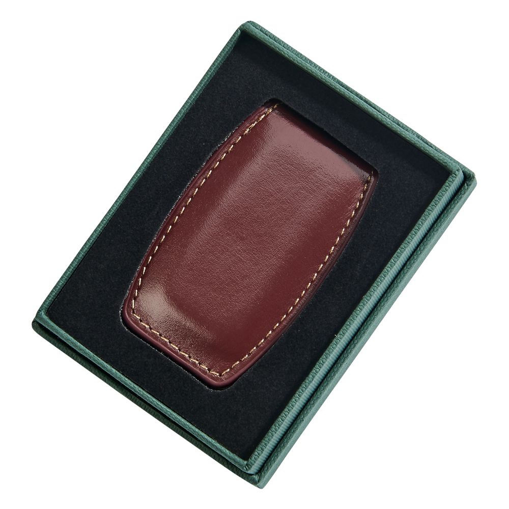 Brown Leather Money Clip