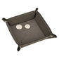 Leatherette Snap Tray, Grey 5"