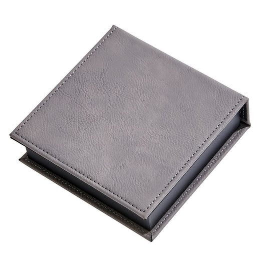 Leatherette Box Grey 1.5" X 4.75" Sq