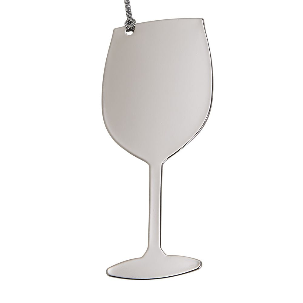 Wine Glass Ornament Np 3.375" X 1.5"