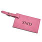 Pink Leatherette Luggage Tag